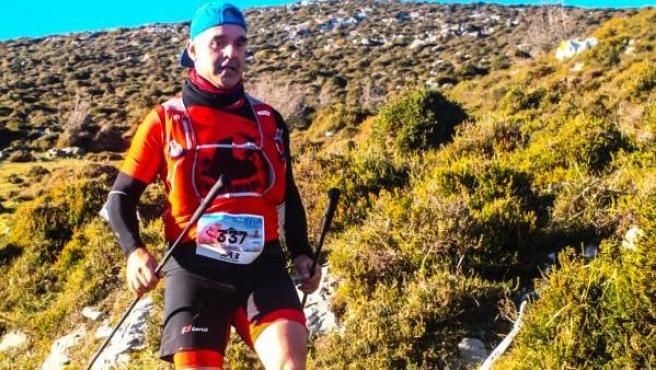 Carlos Ugidos durante la celebración de una prueba de montaña. Foto J. Lillo