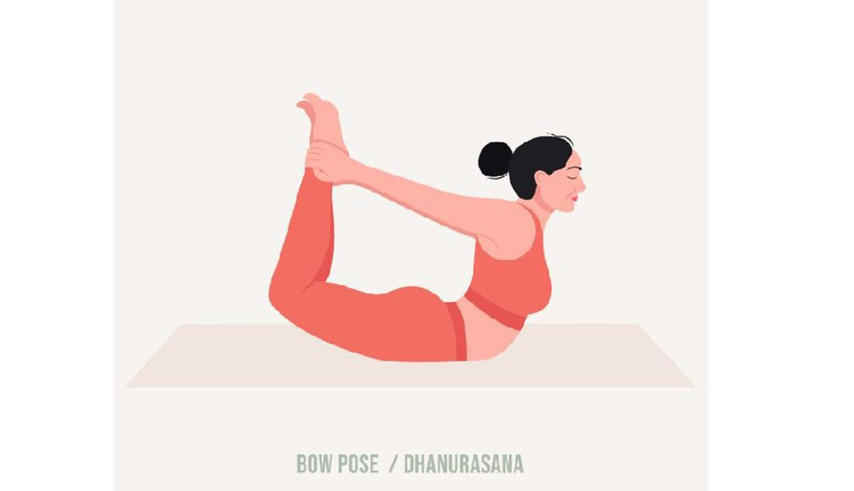 Postura del Arco Yoga para la menstruación Postura del Arco Yoga para la menstruación
