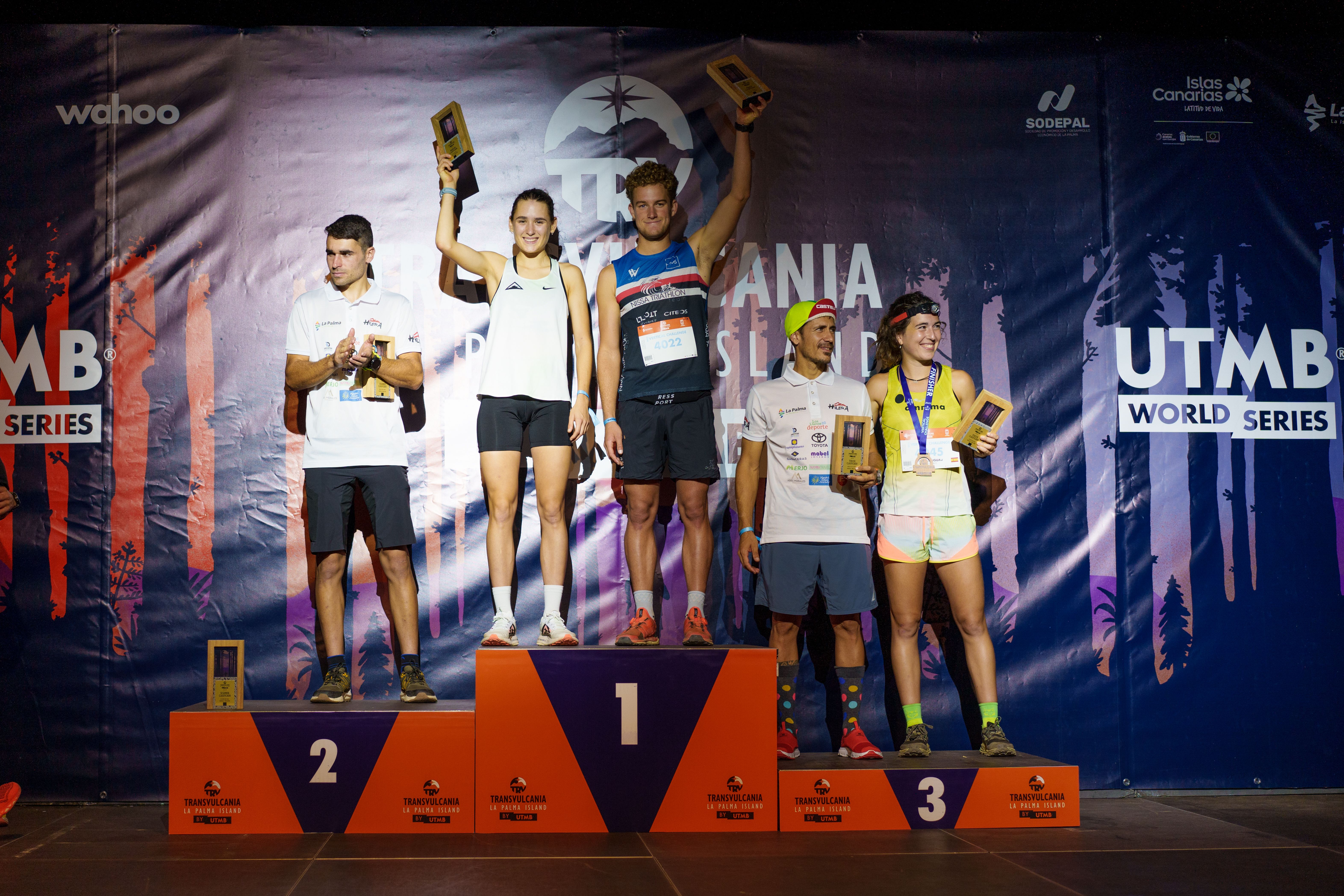 Podio ganadores de Transvulcania by UTMB®