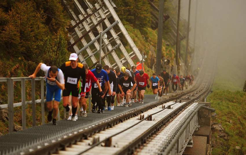 Así es la carrera de escaleras más larga del