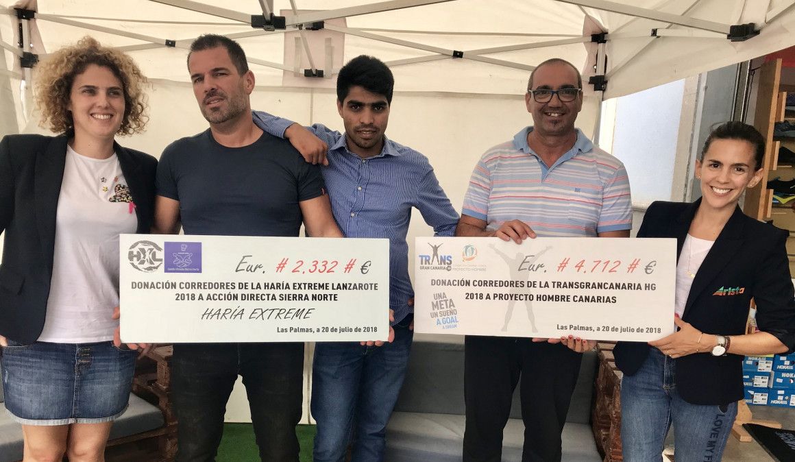 Arista entrega las donaciones de Transgrancanaria y Haría Extreme