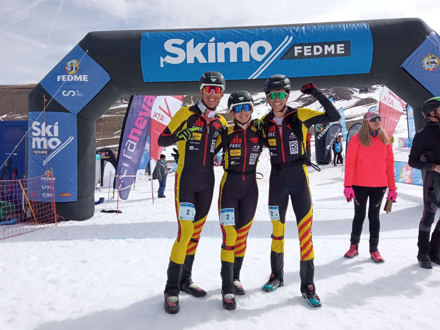 María Costa, Ot Ferrer y Albert Pérez Campeones de España de Relevo Mixto ©FEDME