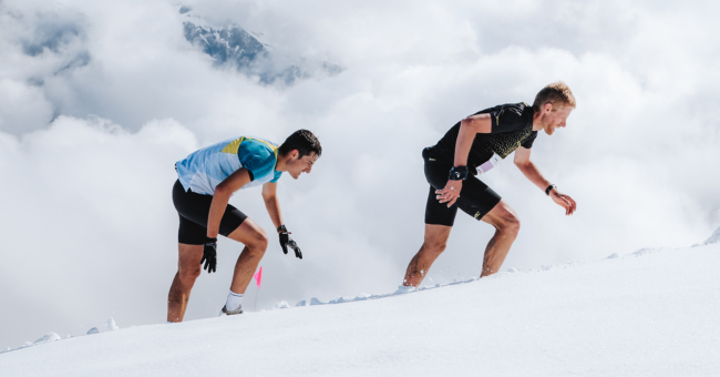 Corredores en el Skyrace des Matheysins Marguax Le Map