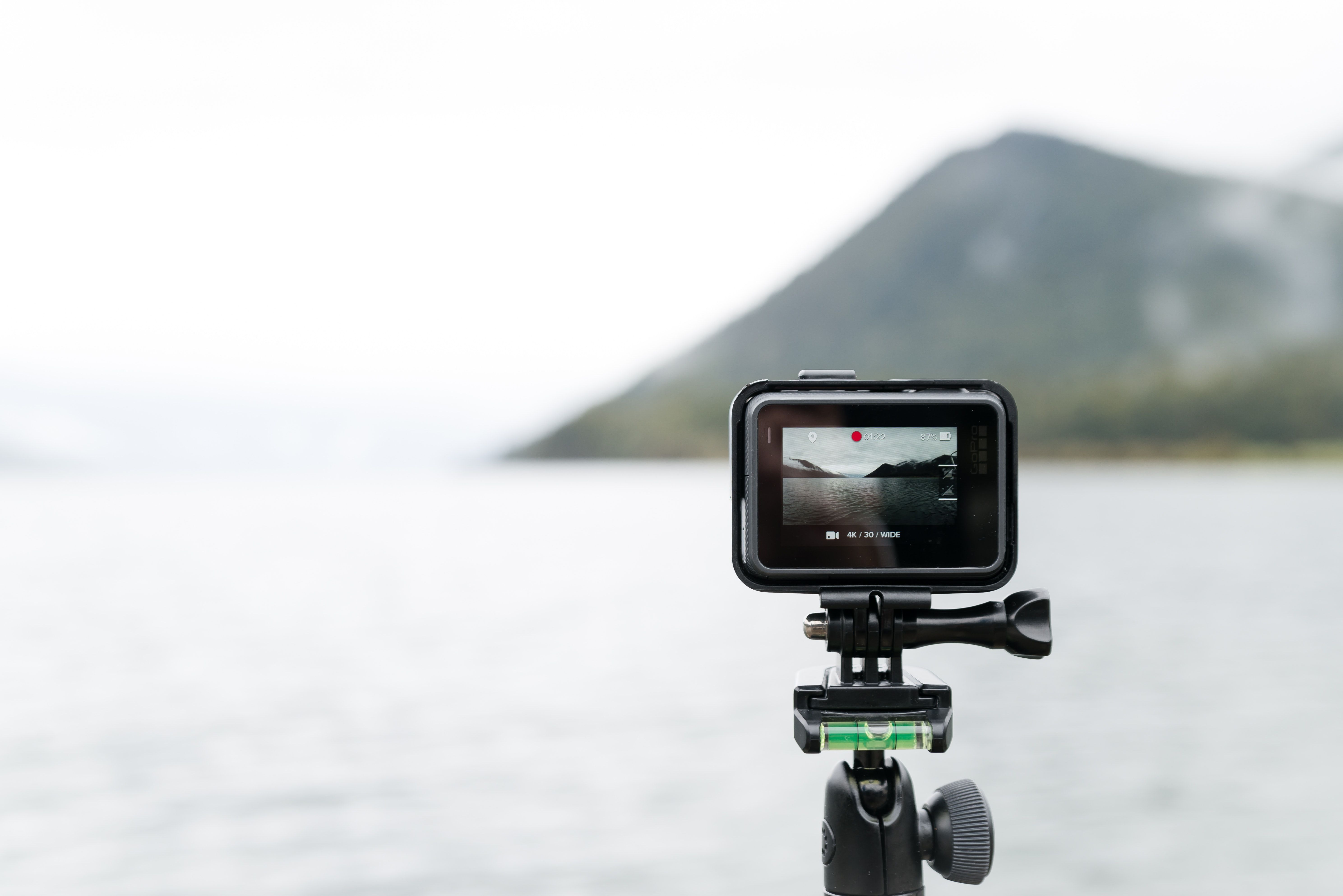Cámara GoPro grabando la Bahía de Plenty en Nueva Zelanda