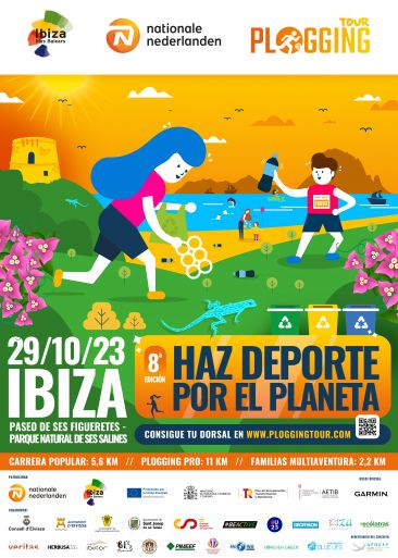 Cartel A4 NN Plogging Tour Ibiza 2023