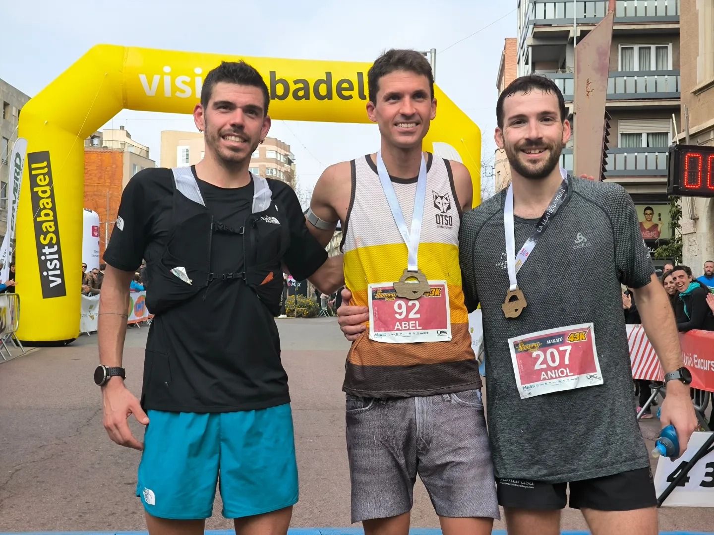 Podio masculino La Llanera Trail ©Organización