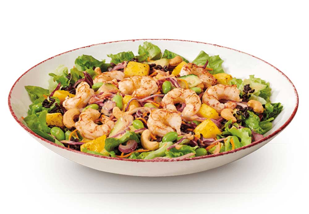 Ensalada de langostinos salteados Ensalada de langostinos salteados