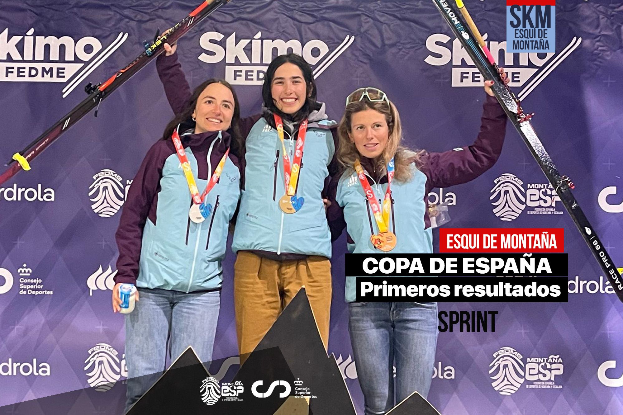 Podio femenino Sprint