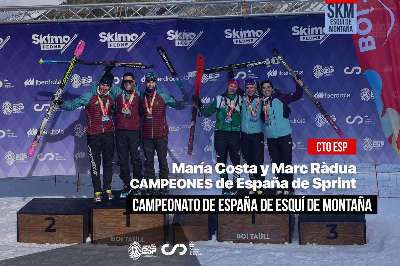 Podios del Campeonato de España de Esquí de Montaña ©️ FEDME