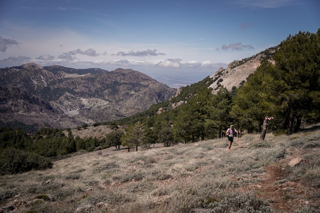 Corredores en el transcurso de la carrera de Unicaja Ultra Sierra Nevada 2025