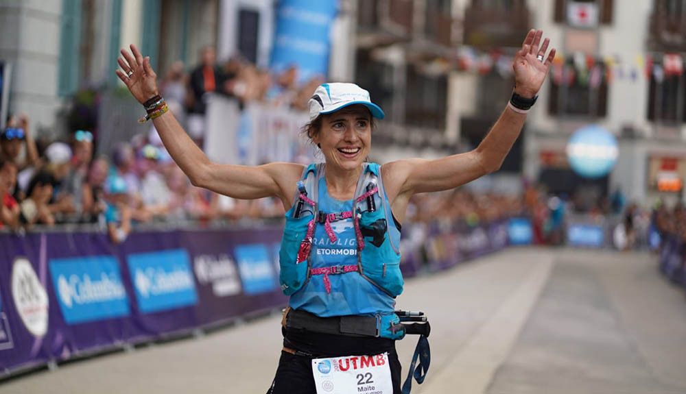 Maite Maiora tercera en UTMB 2019. Fotografía José Miguel Muñoz Egea