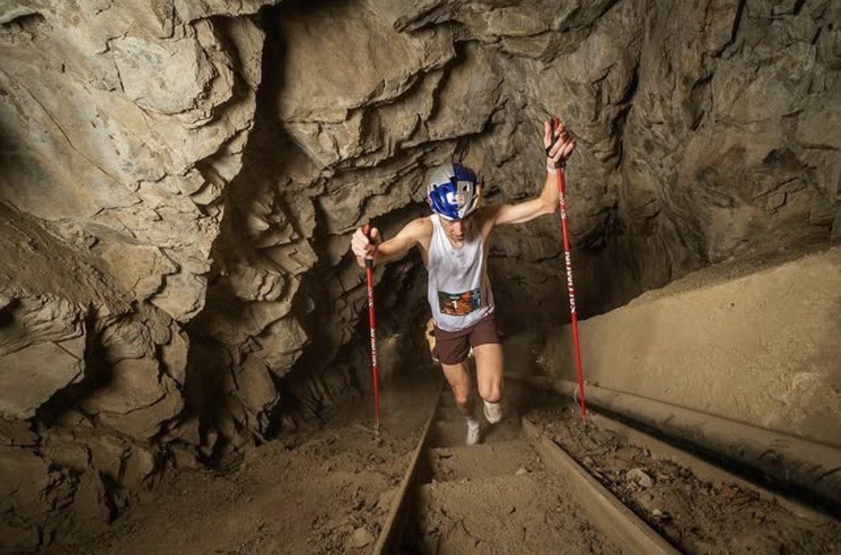Rémi Bonnet en un momento del kilómetro vertical.