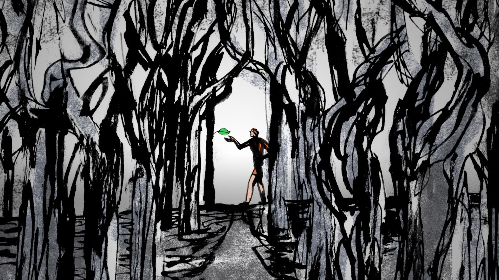 Correr sobre cenizas. ILUSTRACIÓN: CÉSAR LLAGUNO.