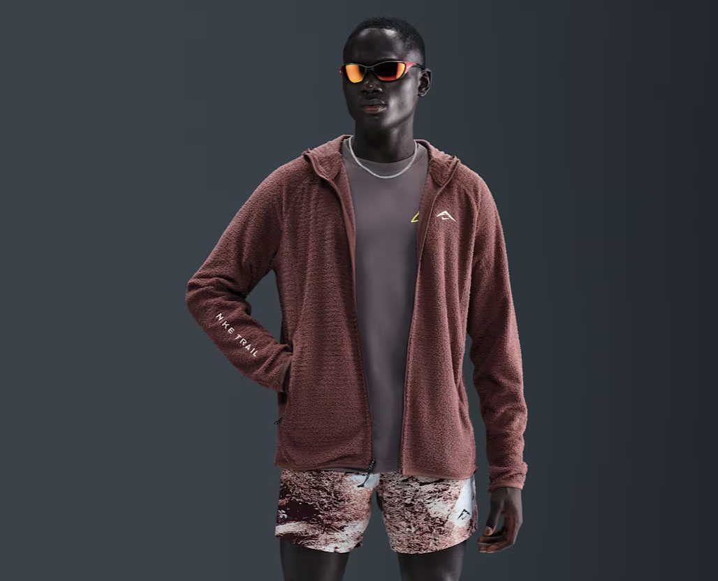 Nike Chaqueta de running de tejido Fleece Dri FIT hombre