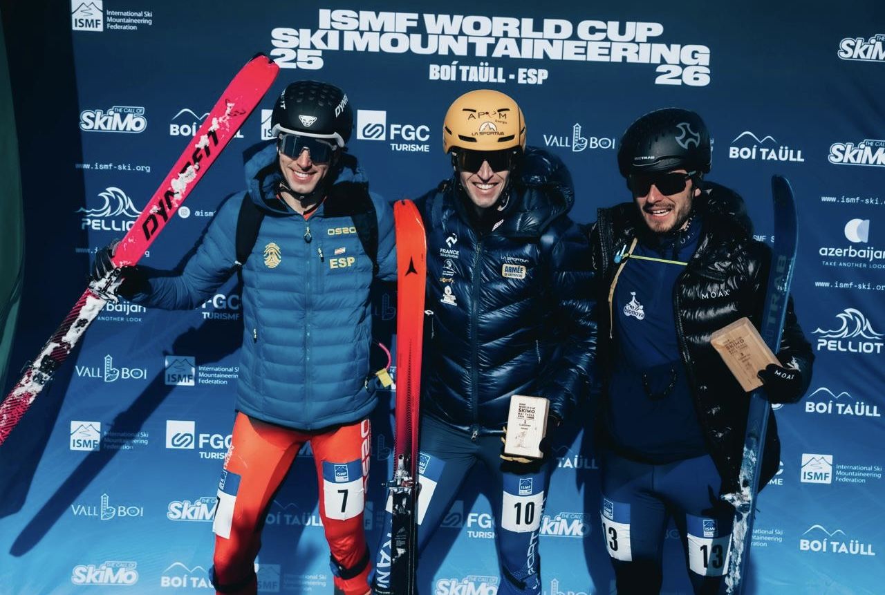 Oriol Cardona en el podio 