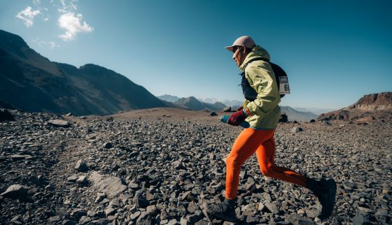 Quispe en un ascenso de la prueba