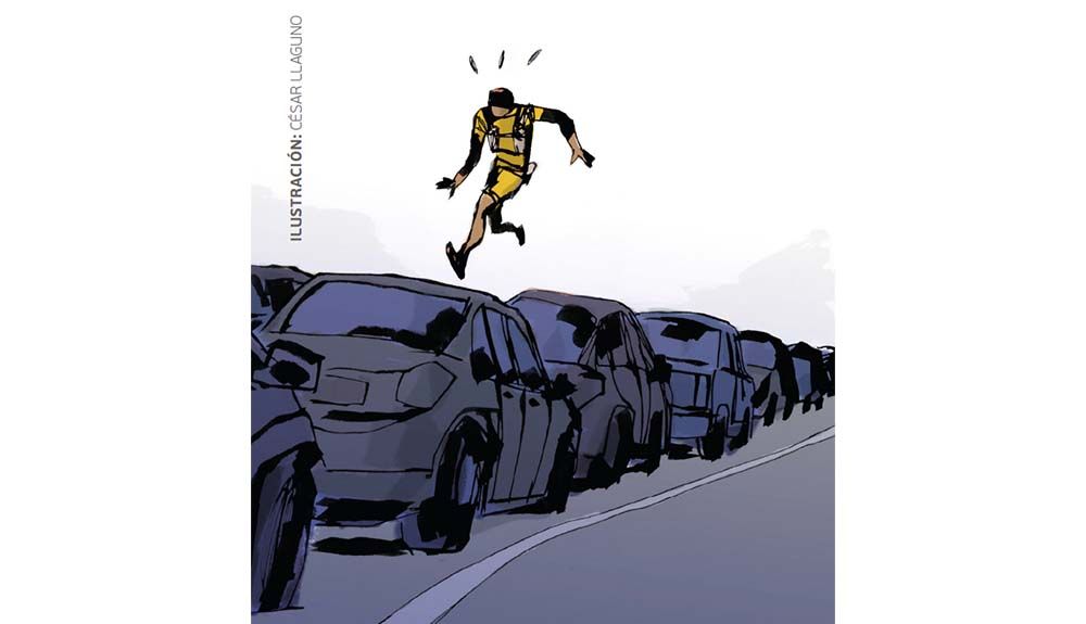 El trail running de salón. Ilustración César Llaguno