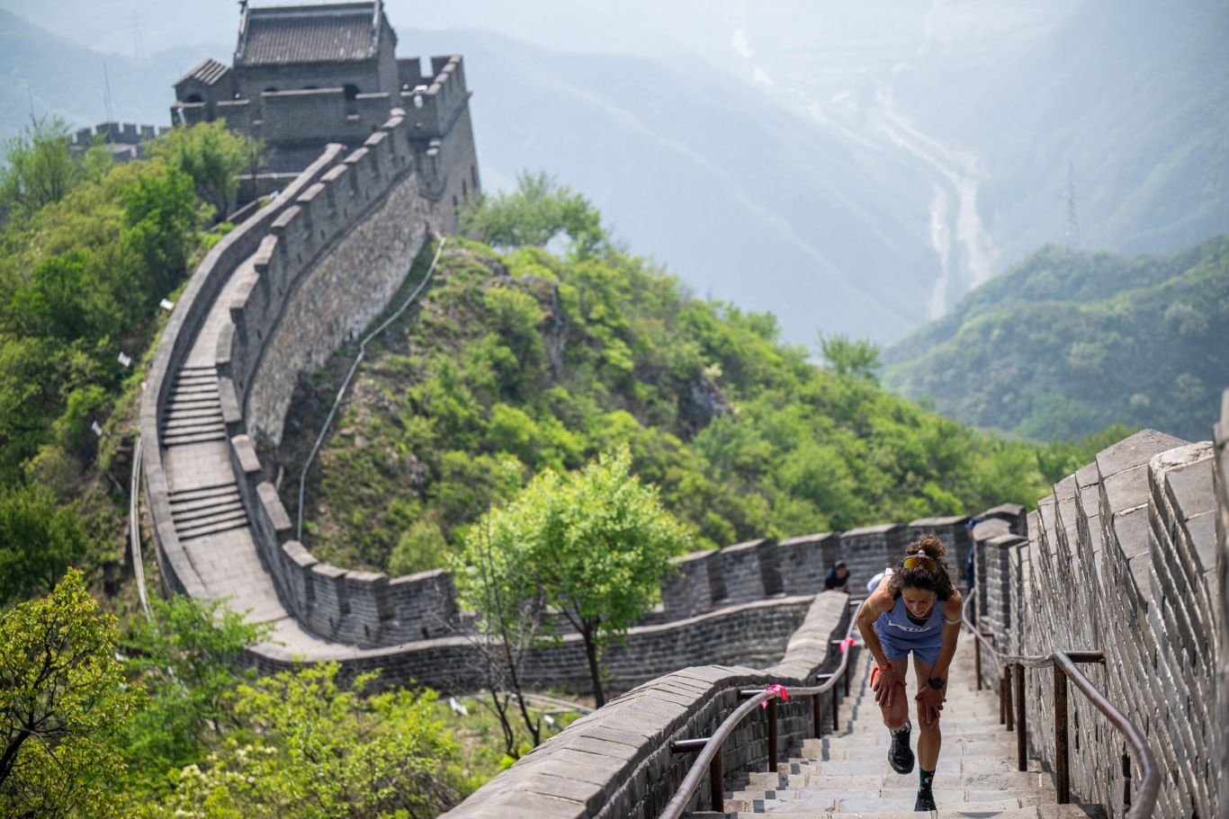 Una de las corredoras en la Uphill
