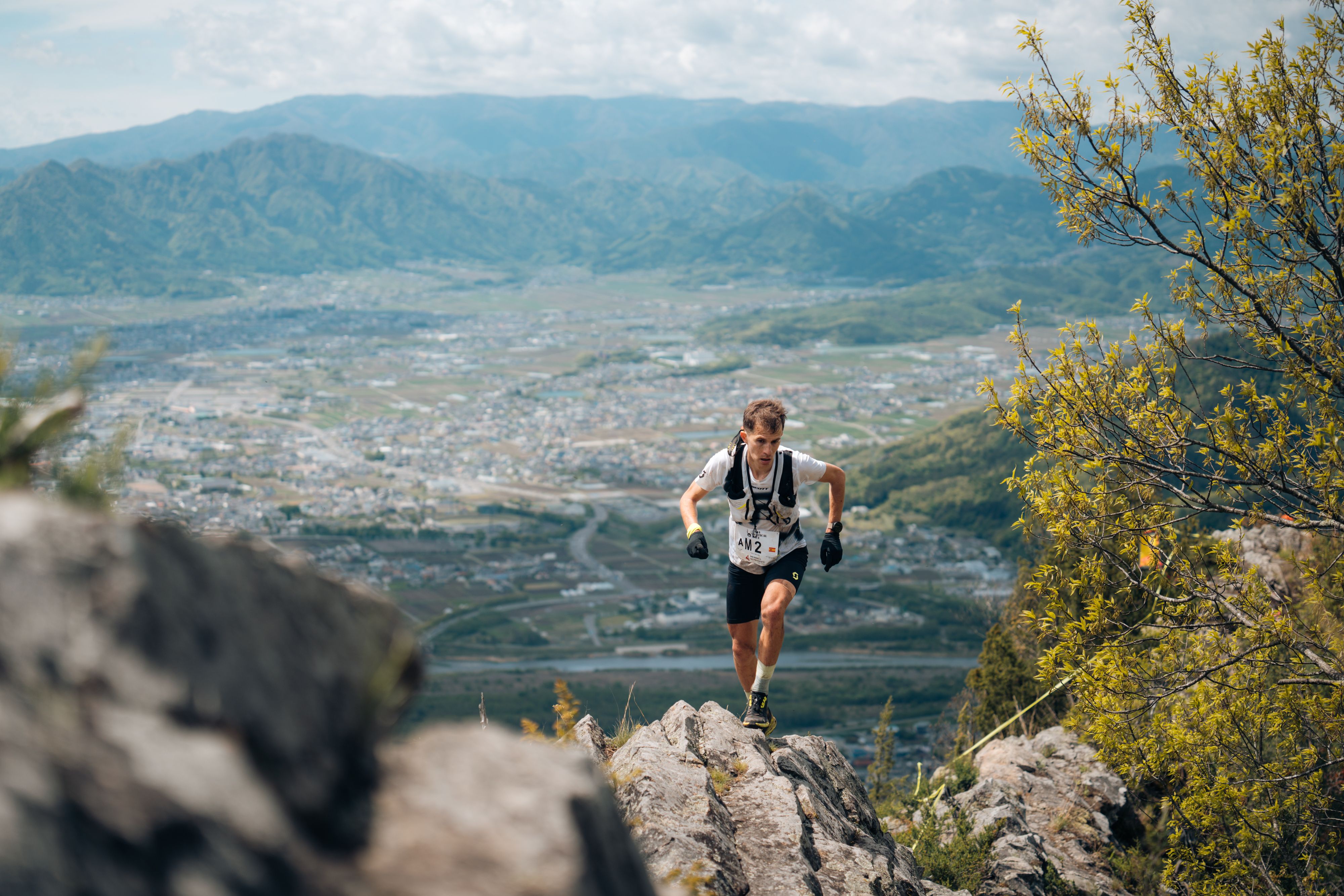 Nico Molina marchando en solitario en la Ueda Skyrace  ®SRWS