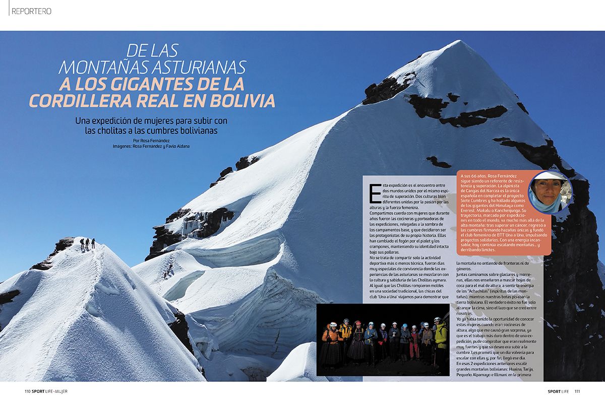 Descubre las montañas bolivianas con la alpinista Rosa Fernández y las cholitas en Sport Life Mujer 24