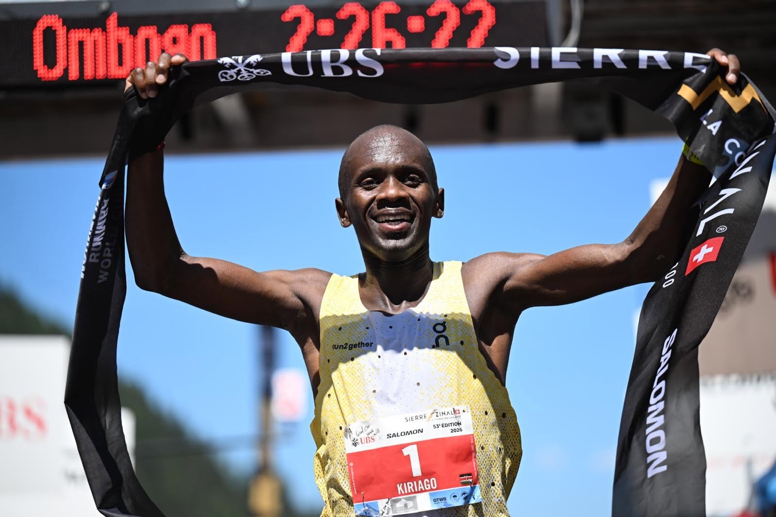Triplete para Philemon Ombogo Kiriago en el legendario recorrido suizo. Foto ©️WMRA • @marcogulberti_photography 