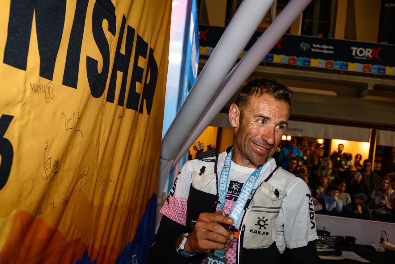 Franco Collé at the Courmayeur finish line   photo credits Stefano Coletta  Zzam Agency