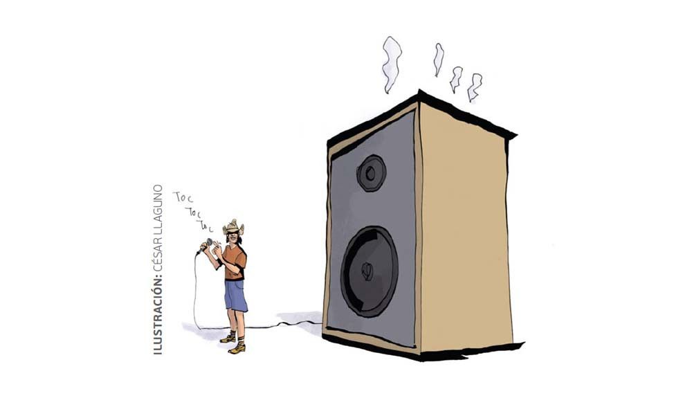 El speaker y el novato: historia de un debut. Roberto Palomar. Ilustración César Llaguno
