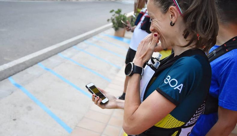 El Trail Mallos de Riglos inaugura su Zona Trail con invitados de lujo. Fotografía Ramón Ferrer