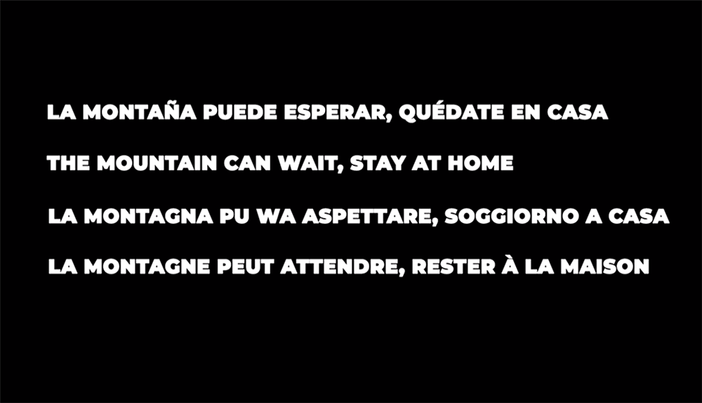 La montaña puede esperar, quédate en casa. Jabalcuza Films