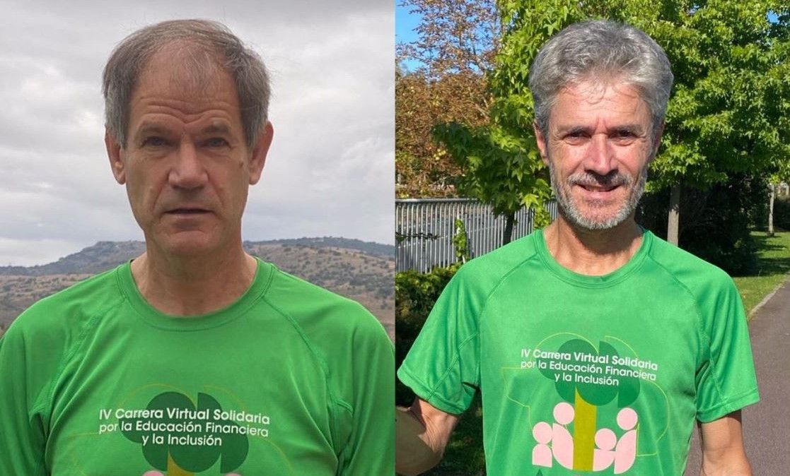 Martin Fiz y Abel Antón en la Carrera 100% Solidaria por la Educación Financiera y la Inclusión