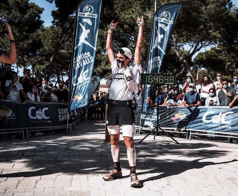 Pau Capell al finalizar Camí de Cavalls. Foto: Roger Salanova