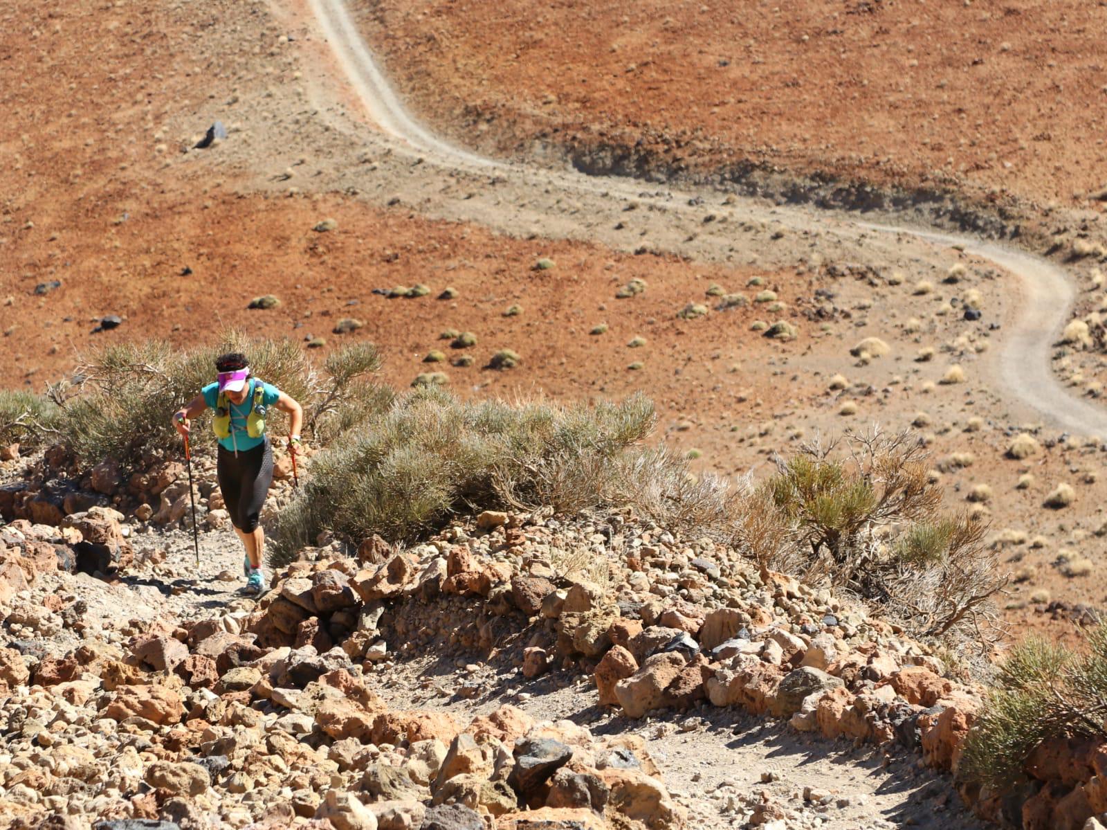 Belén Rodríguez Doñate en el ascenso al Teide 