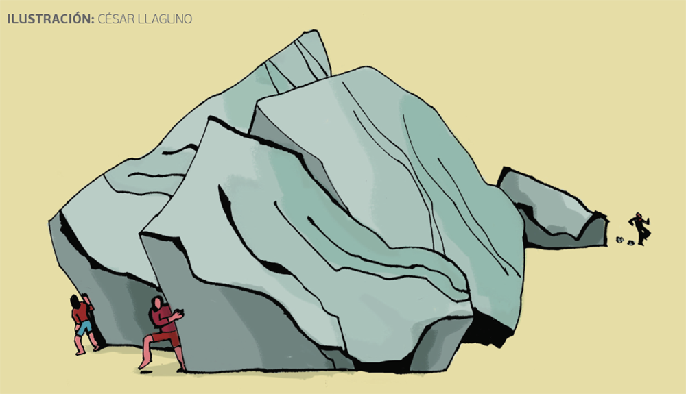 Los indecisos han salido al monte, por Roberto Palomar. Ilustración César Llaguno 