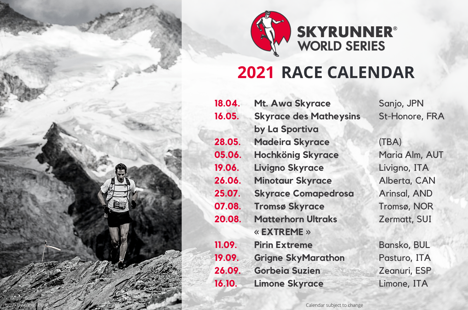 La Skyrunner® World Series presenta su calendario 2021 
