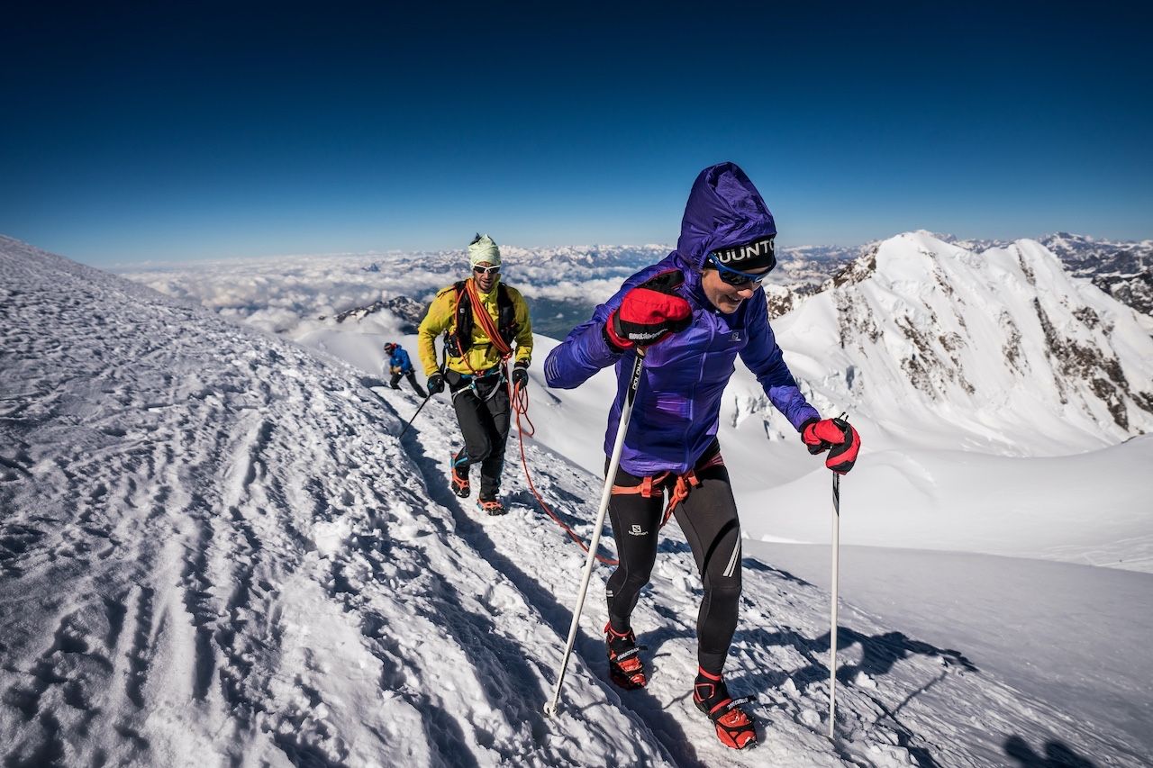 SUUNTO ambassadors Emelie Forsberg Kilian Jornet Monte Rosa SkyMarathon 2018.©iancorless.com